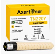 Compatible Konica Minolta Bizhub C221 / C221S / C281 Amarillo Cartucho de Toner A33K280 / TN220Y / TN-220
