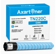Compatible Konica Minolta Bizhub C221 / C221S / C281 Cyan Cartucho de Toner A33K480 / TN220C / TN-220