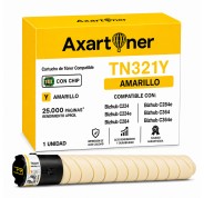 Compatible Konica Minolta Bizhub C224 / C284 / C364 Amarillo Cartucho de Toner A33K250 / TN-321Y / TN321