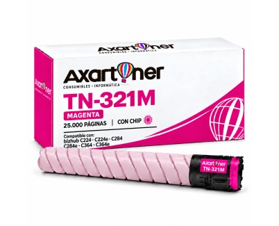 Compatible Konica Minolta Bizhub C224 / C284 / C364 Magenta Cartucho de Toner A33K350 / TN321M / TN-321