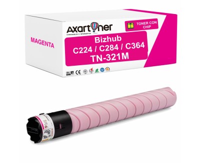Compatible Konica Minolta Bizhub C224 / C284 / C364 Magenta Cartucho de Toner A33K350 / TN321M / TN-321