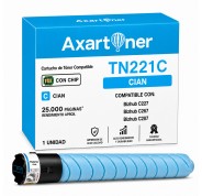 Compatible Konica Minolta Bizhub C227 / C267 / C287 Cyan Cartucho de Toner TN221C / A8K3450 / TN-221