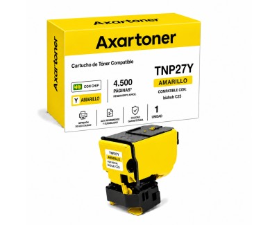Compatible Konica Minolta Bizhub C25 Amarillo Cartucho de Toner A0X5253 / TNP27Y / TNP-27