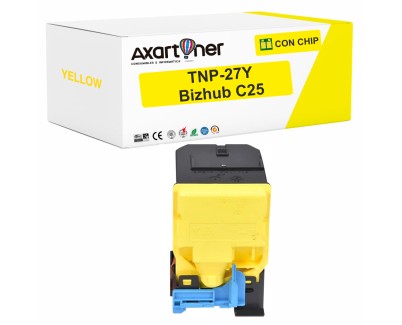 Compatible Konica Minolta Bizhub C25 Amarillo Cartucho de Toner A0X5253 / TNP27Y / TNP-27