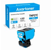 Compatible Konica Minolta Bizhub C25 Cyan Cartucho de Toner A0X5453 / TNP27C / TNP-27