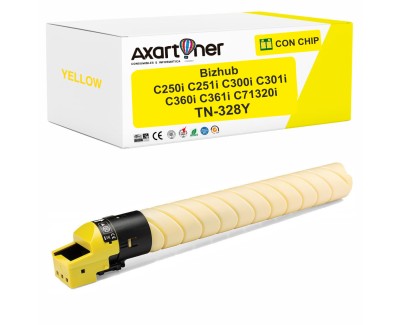 Compatible Konica Minolta Bizhub C250i / C251i / C300i / C301i / C360i / C361i / C7130i Amarillo Cartucho de Toner AAV8250 / TN328 / TN-328Y