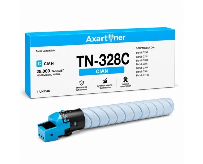 Compatible Konica Minolta Bizhub C250i / C251i / C300i / C301i / C360i / C361i / C7130i Cyan Cartucho de Toner AAV8450 / TN328 / TN-328C