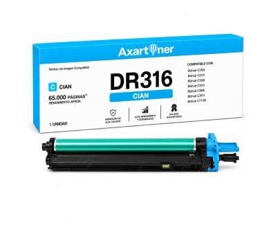 Compatible Konica Minolta Bizhub C250i / C251i / C300i / C301i / C360i / C361i / C7130i Cyan Tambor de Imagen Drum AAV70TD - DR316C
