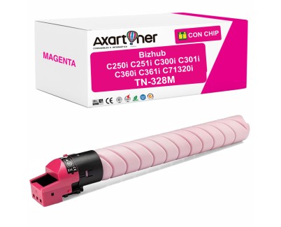 Compatible Konica Minolta Bizhub C250i / C251i / C300i / C301i / C360i / C361i / C7130i Magenta Cartucho de Toner AAV8350 / TN328 / TN-328M