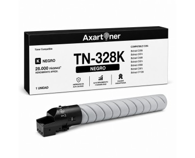 Compatible Konica Minolta Bizhub C250i / C251i / C300i / C301i / C360i / C361i / C7130i Negro Cartucho de Toner AAV8150 / TN328 / TN-328K