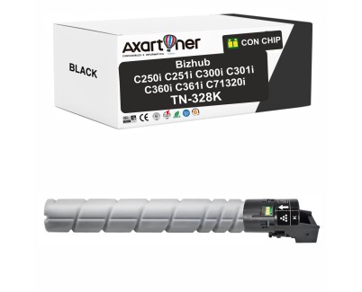 Compatible Konica Minolta Bizhub C250i / C251i / C300i / C301i / C360i / C361i / C7130i Negro Cartucho de Toner AAV8150 / TN328 / TN-328K