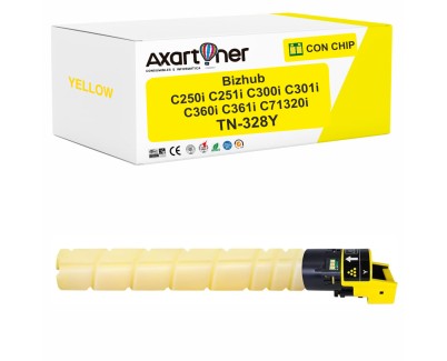 Compatible Konica Minolta Bizhub C250i / C251i / C300i / C301i / C360i / C361i / C7130i Amarillo Cartucho de Toner AAV8250 / TN328 / TN-328Y