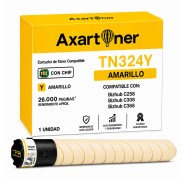 Compatible Konica Minolta Bizhub C258 / C308 / C368 Amarillo Cartucho de Toner A8DA250 / TN-324Y / TN324