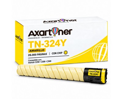 Compatible Konica Minolta Bizhub C258 / C308 / C368 Amarillo Cartucho de Toner A8DA250 / TN-324Y / TN324