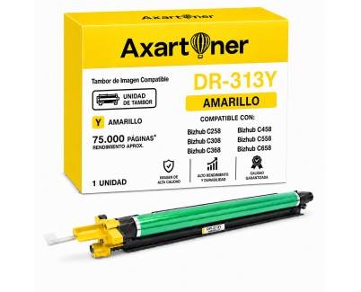 Compatible Konica Minolta Bizhub C258, C308, C368, C458, C558, C658 Amarillo Tambor de Imagen A7U40TD / DR313 (Drum)
