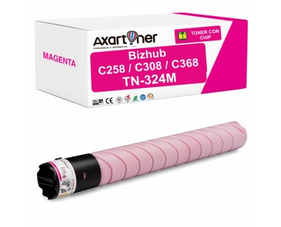 Compatible Konica Minolta Bizhub C258 / C308 / C368 Magenta Cartucho de Toner A8DA350 / TN-324M / TN324