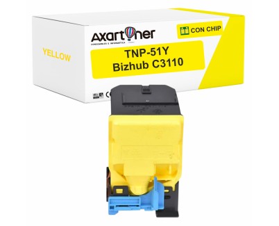 Compatible Konica Minolta Bizhub C3110 Amarillo Cartucho de Toner TNP51Y / A0X5255 / TNP-51