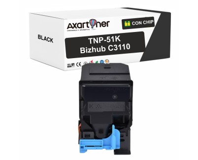 Compatible Konica Minolta Bizhub C3110 Negro Cartucho de Toner TNP51K / A0X5155 / TNP-51