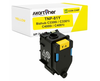 Compatible Konica Minolta Bizhub C3300i / C3301i / C4000i / C4001i Amarillo Cartucho de Toner AAJW251 / TNP81Y