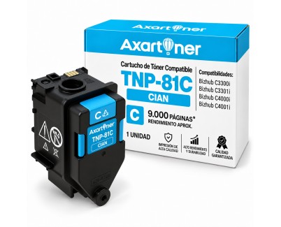 Compatible Konica Minolta Bizhub C3300i / C3301i / C4000i / C4001i Cyan Cartucho de Toner AAJW451 / TNP81C
