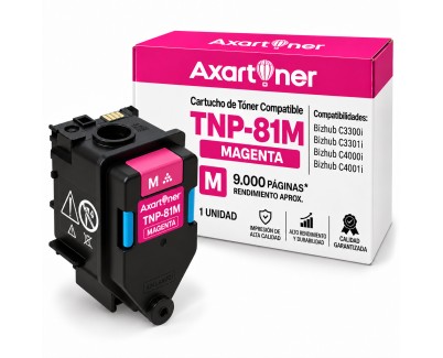 Compatible Konica Minolta Bizhub C3300i / C3301i / C4000i / C4001i Magenta Cartucho de Toner AAJW351 / TNP81M