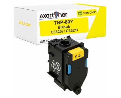 Compatible Konica Minolta Bizhub C3320i / C3321i Amarillo Cartucho de Toner AAJW252 / TNP80Y