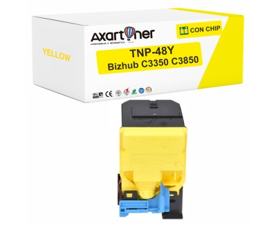 Compatible Konica Minolta Bizhub C3350, C3850 Amarillo Cartucho de Toner A5X0250 / TNP48Y / TNP-48