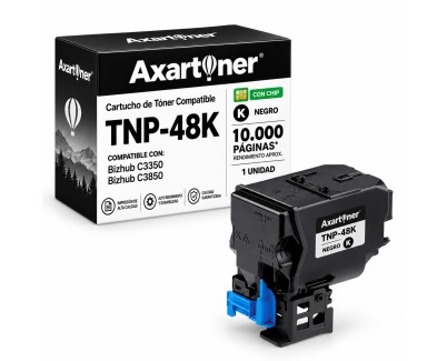 Compatible Konica Minolta Bizhub C3350 / C3850 Negro Cartucho de Toner A5X0150 / TNP48K / TNP-48