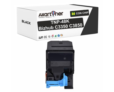 Compatible Konica Minolta Bizhub C3350, C3850 Negro Cartucho de Toner A5X0150 / TNP48K / TNP-48