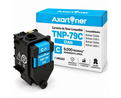 Compatible Konica Minolta Bizhub C3350i / C3351i / C4050i / C4051i Cyan Cartucho de Toner TNP79C / AAJW450