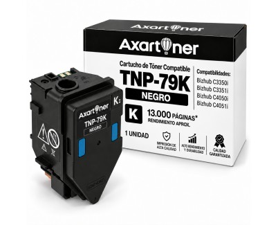 Compatible Konica Minolta Bizhub C3350i / C3351i / C4050i / C4051i Negro Cartucho de Toner TNP79K / AAJW150