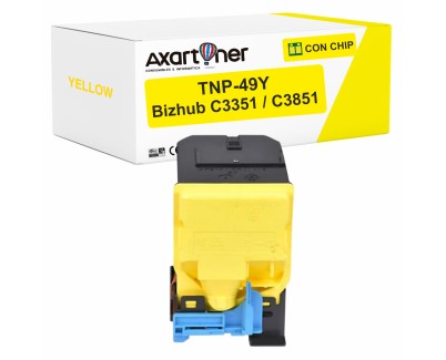 Compatible Konica Minolta Bizhub C3351 / C3851 / C3851FS Amarillo Cartucho de Toner A95W250 / TNP-49Y / TNP49