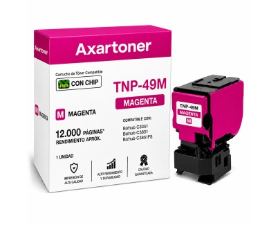 Compatible Konica Minolta Bizhub C3351 / C3851 / C3851FS Magenta Cartucho de Toner A95W350 / TNP-49M / TNP49
