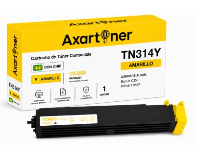 Compatible Konica Minolta Bizhub C353 / C353P Amarillo Cartucho de Toner A0D7251 / TN-314Y / TN314