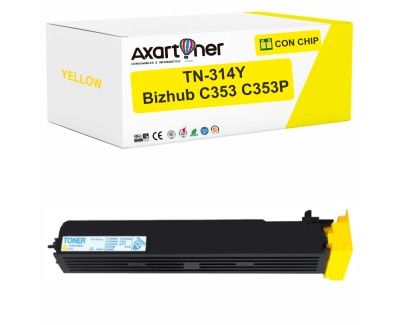 Compatible Konica Minolta Bizhub C353 / C353P Amarillo Cartucho de Toner A0D7251 / TN-314Y / TN314