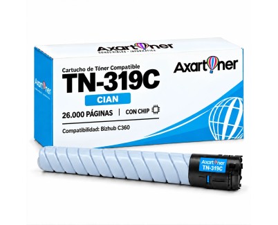 Compatible Konica Minolta Bizhub C360 Cyan Cartucho de Toner A11G450 / TN319C / TN319
