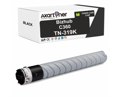 Compatible Konica Minolta Bizhub C360 Negro Cartucho de Toner A11G150 / TN319K / TN319