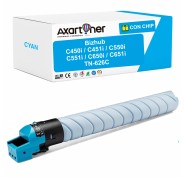 Compatible Konica Minolta TN-626C / ACV1450 Cyan Cartucho de Toner para Bizhub C450i C451i C550i C551i C650i C651i