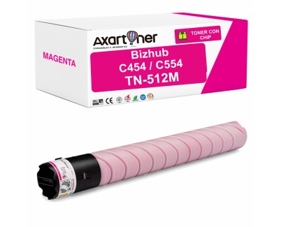 Compatible Konica Minolta Bizhub C454 C454e C554 C554e Magenta Cartucho de Toner A33K352 / TN-512M / TN512
