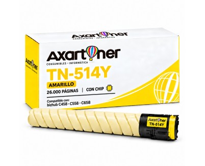Compatible Konica Minolta Bizhub C458, C558, C658 Amarillo Cartucho de Toner TN514 / A9E8250