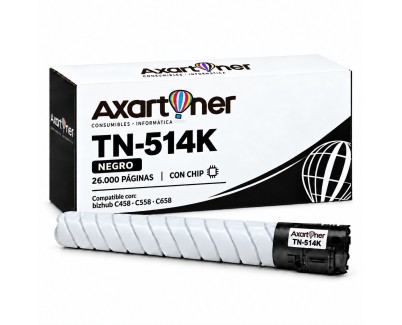 Compatible Konica Minolta Bizhub C458, C558, C658 Negro Cartucho de Toner TN514K / A9E8150