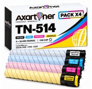 Compatible Pack x4 Konica Minolta Bizhub C458, C558, C658 Cartuchos de Toner TN514