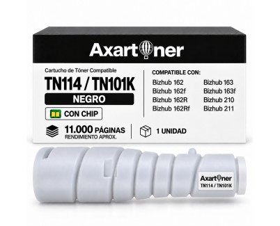 Compatible Konica Minolta TN114 / TN101K Negro Cartucho de Toner 106B / 012A / 8937732