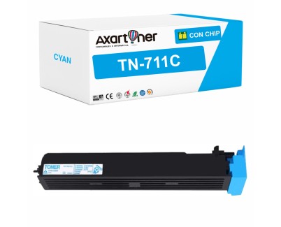 Compatible Konica Minolta TN711 Cyan Cartucho de Toner TN-711C / A3VU450 para Bizhub C654 C654e C754 C754e / Pro C654 C654e C754 C754e