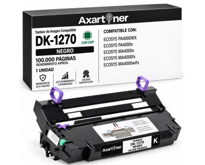 Compatible Kyocera DK1270 / 30C1493020 Negro Tambor de imagen (Drum) para ECOSYS MA4000x / MA4000fx / MA4000wifx / PA4000wx / PA4000x