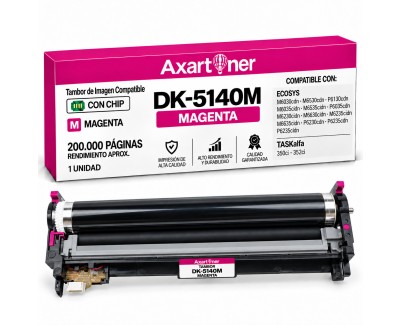 Compatible Kyocera DK5140 Magenta Tambor de Imagen (Drum) 302NR93012 para Ecosys M6030cdn M6035cidn M6230cidn M6235cidn M6530cdn M6535cidn M6630cidn M6635cidn P6035cdn P6130cdn P6230cdn P6235cdn P6235cidn
