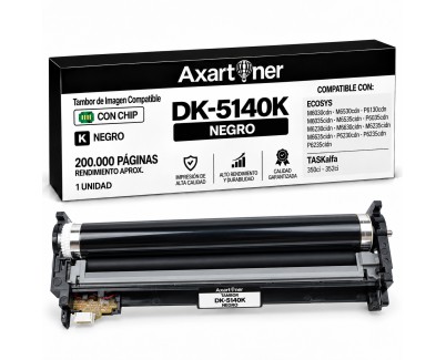 Compatible Kyocera DK5140 Negro Tambor de Imagen (Drum) 302NR93012 para Ecosys M6030cdn M6035cidn M6230cidn M6235cidn M6530cdn M6535cidn M6630cidn M6635cidn P6035cdn P6130cdn P6230cdn P6235cdn P6235cidn
