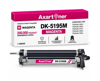 Compatible Kyocera DK5195 Magenta Tambor de Imagen (Drum) 302R493053 para TasKalfa 306ci 307ci 308ci 356ci 358ci