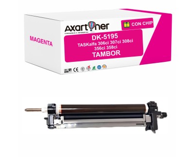 Compatible Kyocera DK5195 Magenta Tambor de Imagen (Drum) 302R493053 para TasKalfa 306ci 307ci 308ci 356ci 358ci