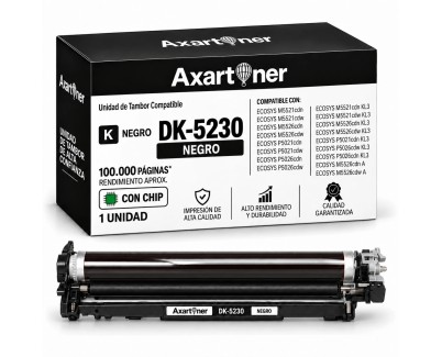 Compatible Kyocera DK5230 Negro Tambor de Imagen 302R793010 para Kyocera ECOSYS M5521, M5526, P5021, P5026
